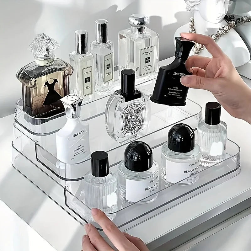 Perfume Storage Box-Cosmetic Storage Box, Sturdy Transparent Rack, Suitable for Kitchen and Bathroom Countertop Cabinet Storage Oasis Select