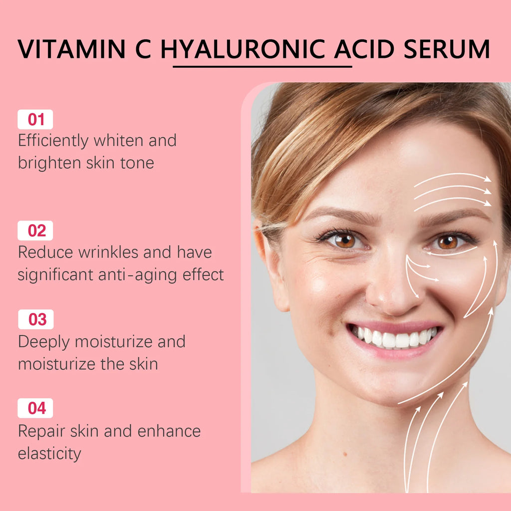 Vitamin C & Hyaluronic Acid Serum – Brighten & Fade Dark Spots Vitamin C Face Serum Oasis Select