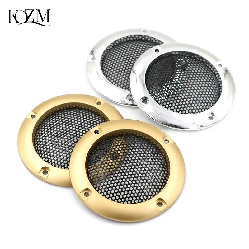 2" Metal Mesh Speaker Grille Cover | Decorative Circle 2-Pack