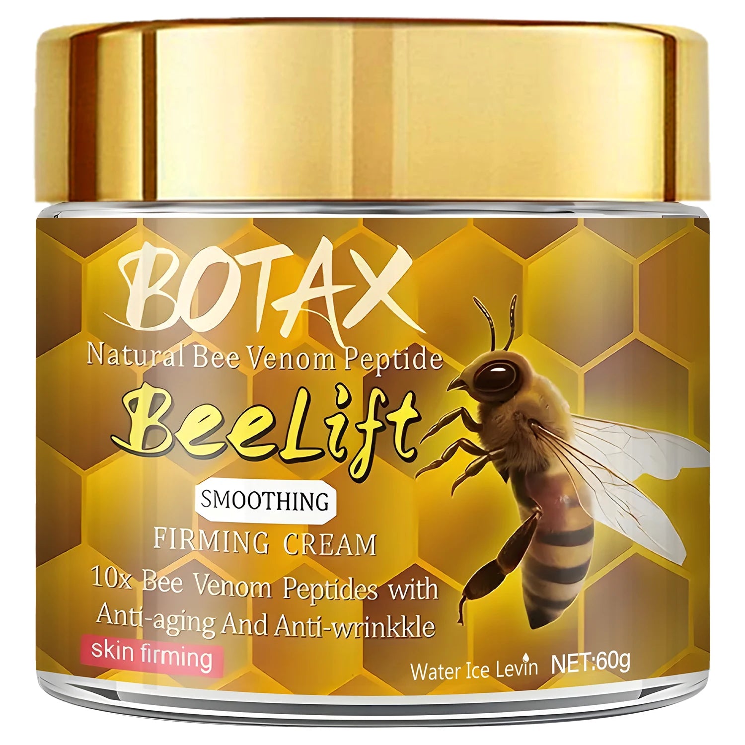 Botax Natural Bee Venom Peptide Beelift Face Cream - 10x Anti-Aging & Smoothing Firming Cream with Retinol Oasis Select YELLOW 60g