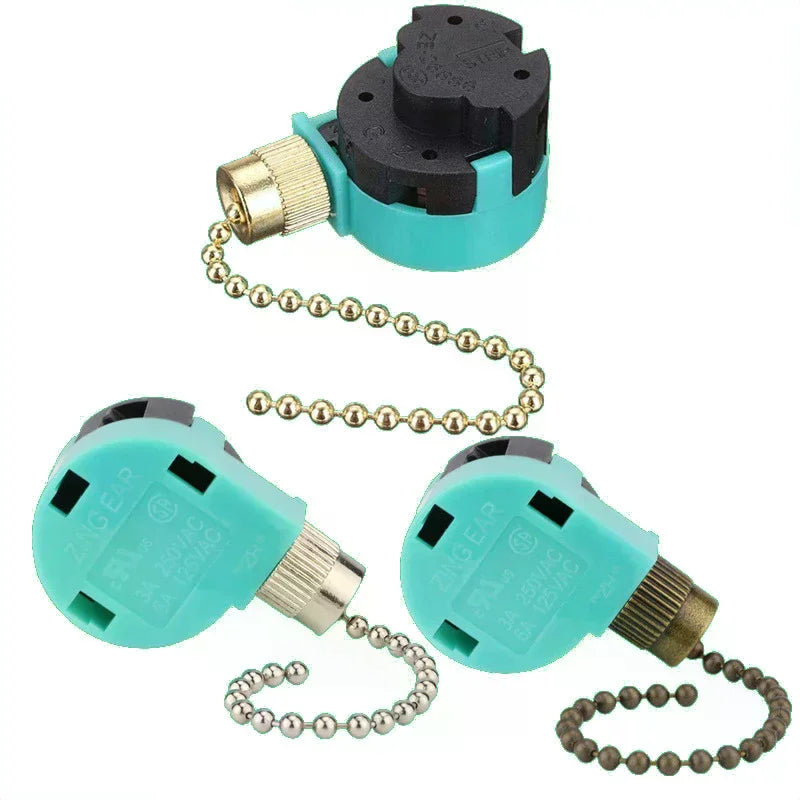 Ceiling Fan Switch 3 Speed 4 Wire ZE-268S6 Fan Pull Chain Speed Control Switch Oasis Select