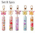 Butterfly Perfume Keychain Set, Refillable Travel Bottles 5ML Capacity, Leak-Proof Portable Scent Dispenser, Pack of 5 Oasis Select Set B
