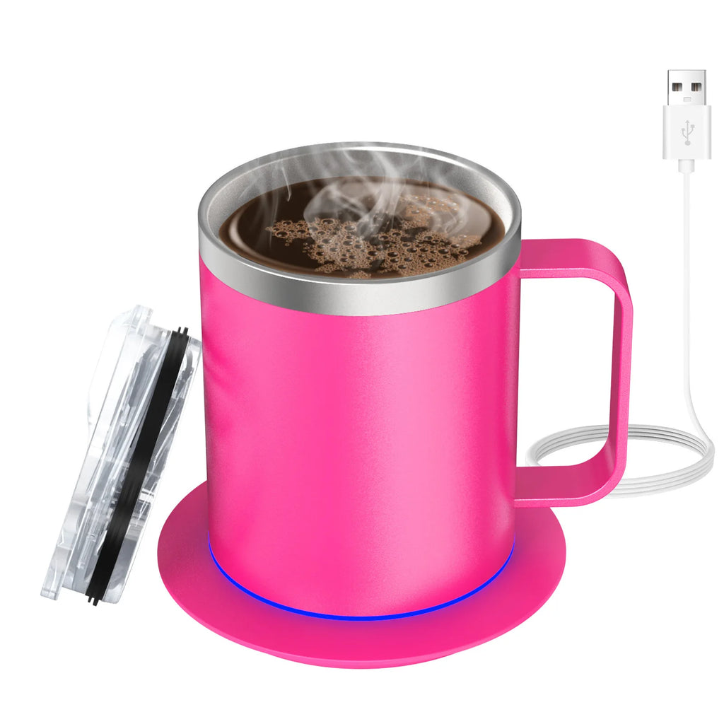 URGGU USB Heated Travel Mug 304 Stainless Steel 350ml 55°C