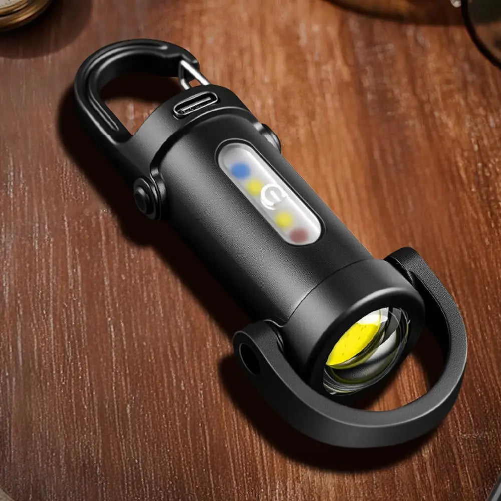 800LM USB-C Rechargeable Keychain Flashlight – IPX4 Mini EDC