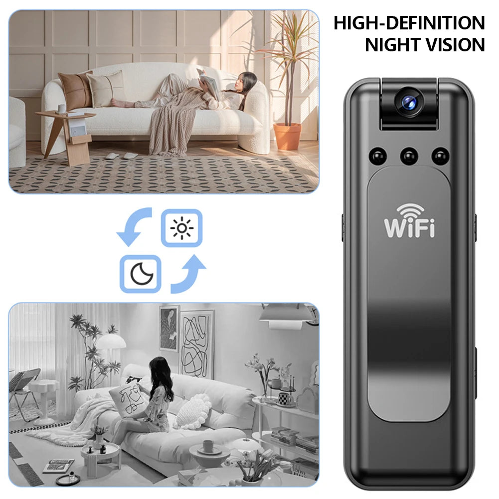 WiFi Wireless Surveillance Mini Camera Universal Video Audio Recording All-in-One Motion Detection Camera for Home Security Oasis Select