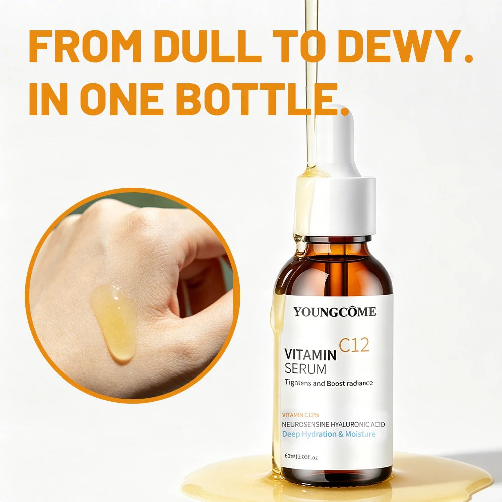 Vitamin C12 Antioxidant Face Serum - Lightweight Texture, Boost Skin Radiance, All Skin, Daily Hydrating Care Oasis Select