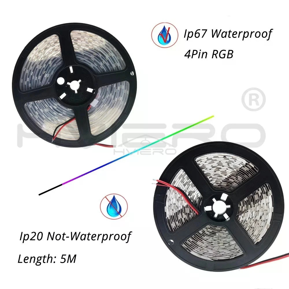HVIERO 5M 600 LED Strip Light 5050 SMD IP67 Waterproof 12V DC