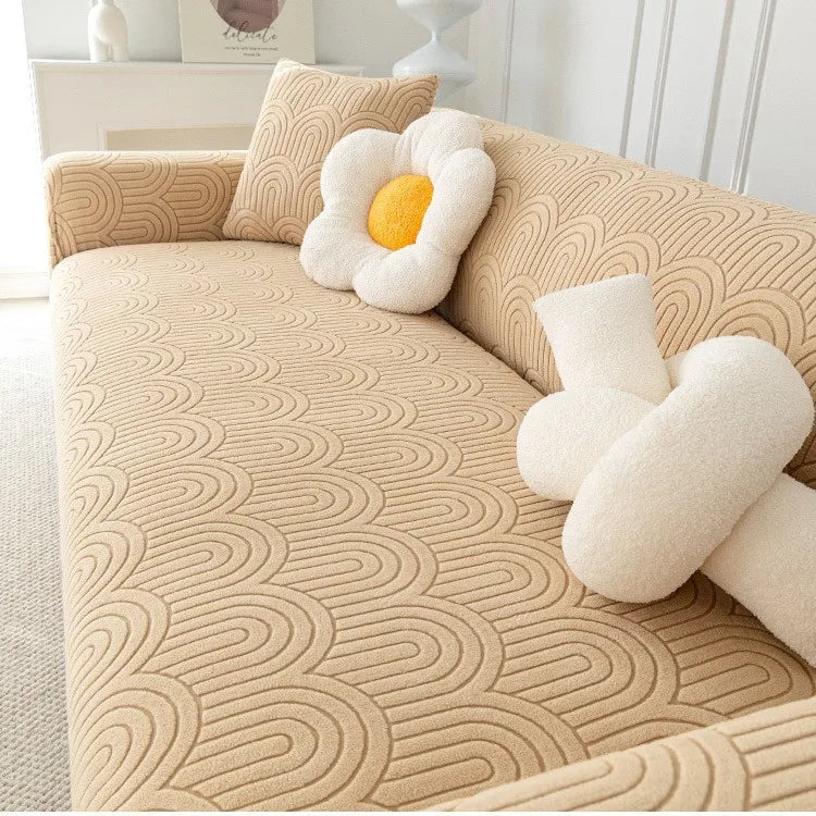 2025 New Elastic Full-cover Sofa Cover All-season Anti-slip and Anti-cat Scratch Sofa Cover Sofa Covers Oasis Select cream yellow 1 people 90-140cm