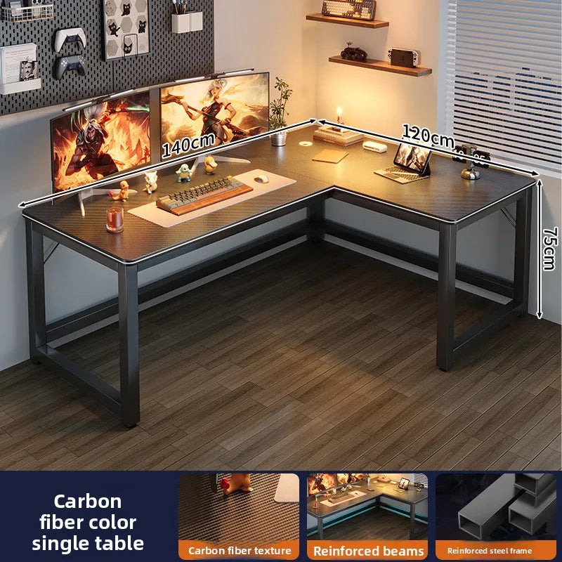 Computer desk Desktop household corner L-shaped game e-sports table Bedroom simple corner writing study desk Oasis Select 140 120CM