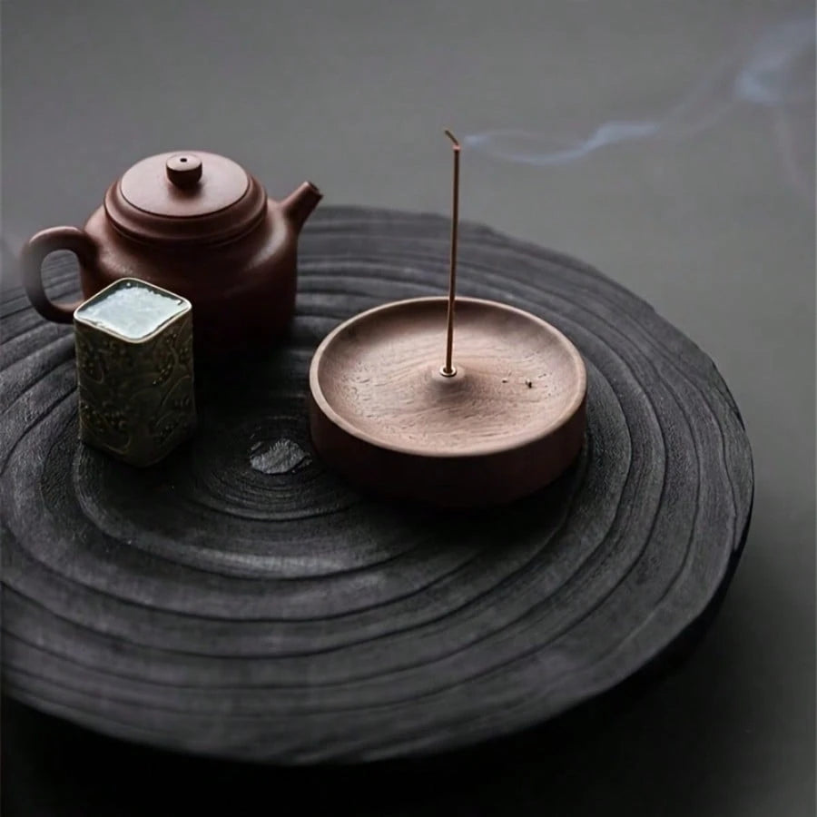 Wooden Incense Burner Compatible with Stick Incense Cone Incense Thread Incense Suitable for Home Yoga Meditation Gift Oasis Select