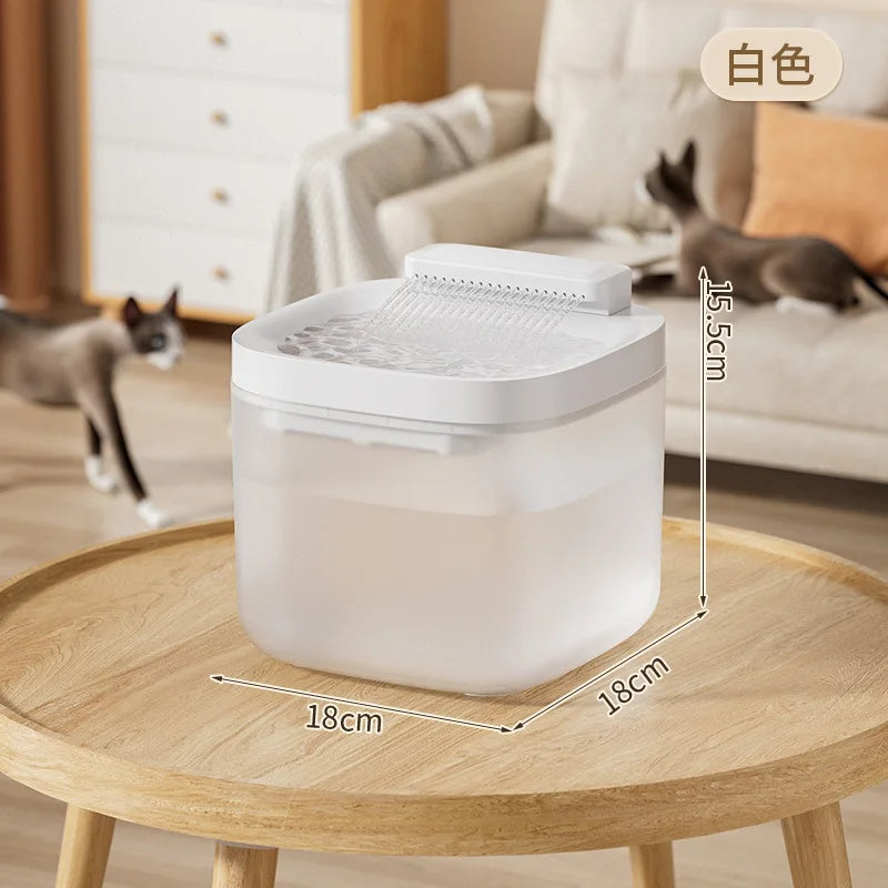 The Cat Water Dispenser Automatically Filters Flowing Fresh Water and Is A Large-capacity Intelligent Dog Pet Water Dispenser Oasis Select matte white Upgraded version