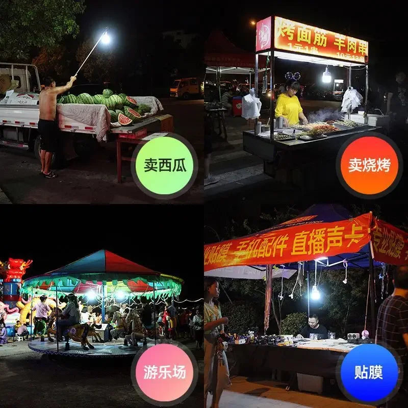 Solar Charging Light Outdoor Multi-functional Camping Light Power Outage Emergency Lighting LED Light Flashlight Oasis Select