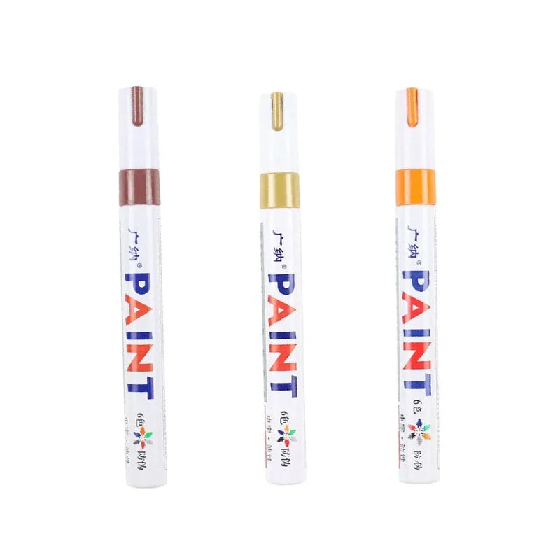 1/3PCS Car Paint Pen Waterproof Car Wheel Tire Oily Painting Mark Pen Auto Rubber Tyre Tread CD Metal Permanent Paint Marker Oasis Select 3pcs Mix 11