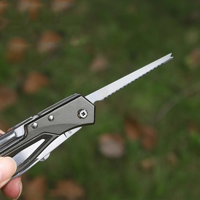 JUSTINLAU 1PC 18in1 Multifunctional Folding Tool Suitable for Outdoor Camping Hiking Survival Portable Multifunctional Tool Oasis Select