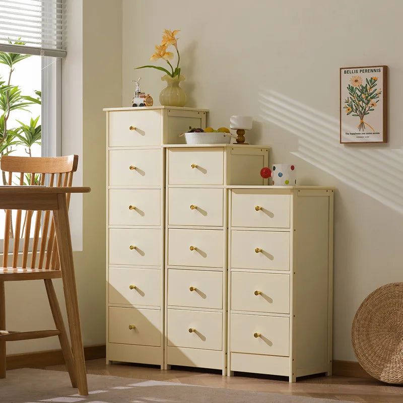 Bookcase storage cabinet chest cabinet lattice cabinet children's log storage bedside table multi-layer dining side cabinet Oasis Select