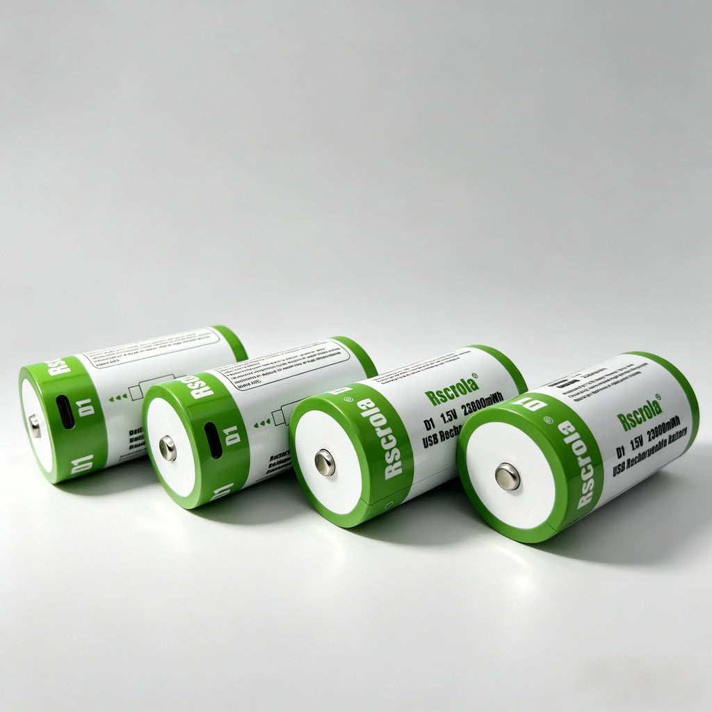 D Size 1.5V 23800mWh USB‑C Rechargeable Li‑ion Battery High Capacity Rechargeable D Cell for Flashlight Lantern Toys D battery Oasis Select