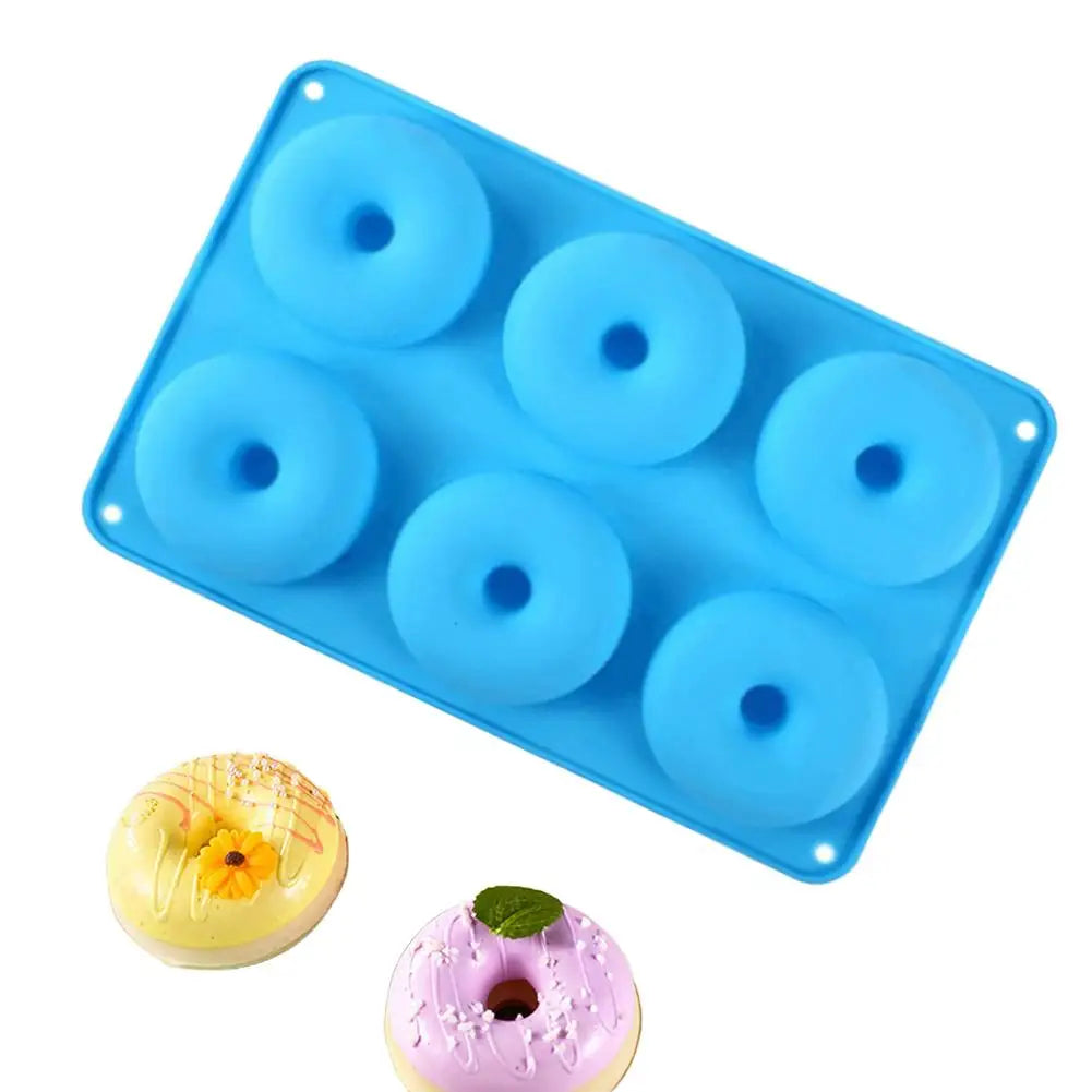 6-Cavity Silicone Donut Mold – Non-Stick Cake & Baking Pan