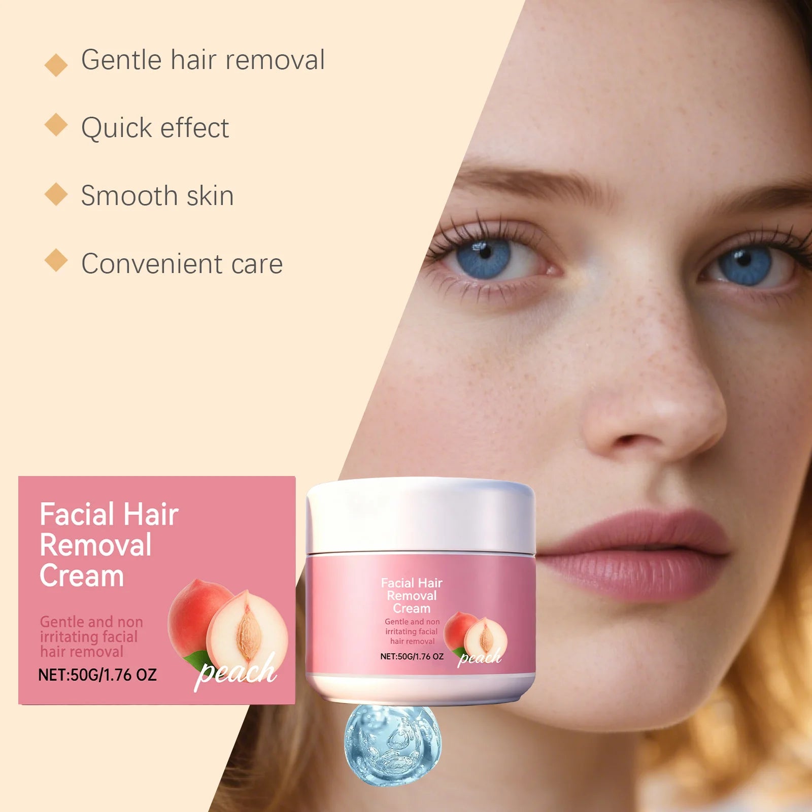 Facial Hair Removal Cream – Chin & Upper Lip | 50g