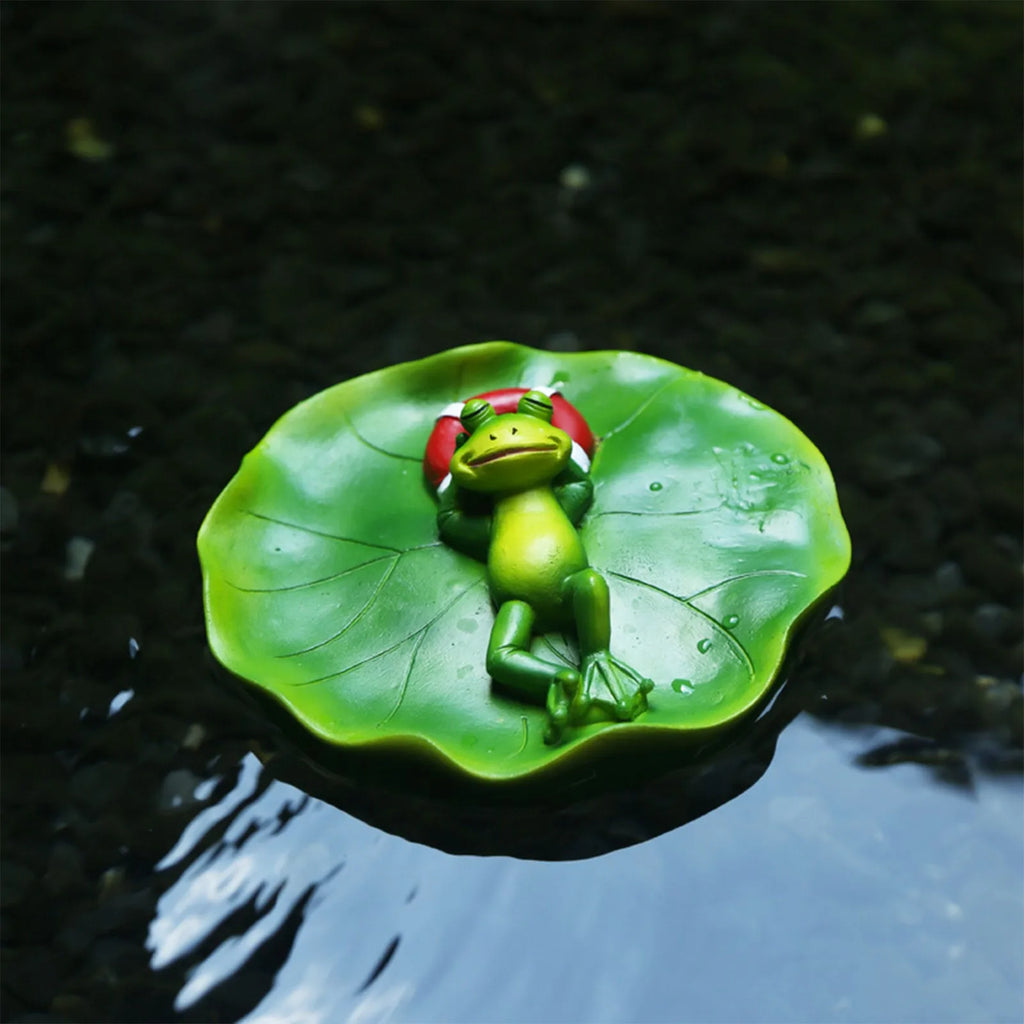 Resin Floating Frog Statue | Garden Pond & Home Decor Sculpture Garden Frog Sculpture Oasis Select B One Size