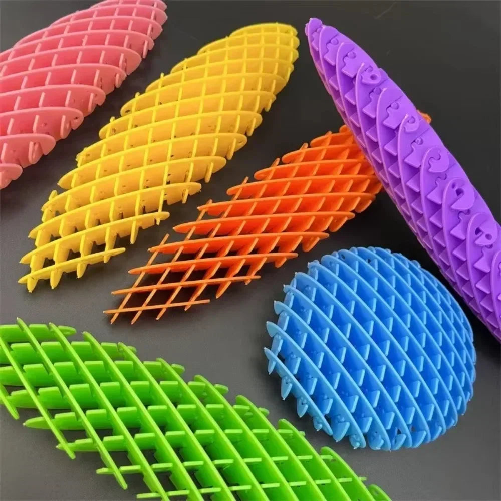 DIY Mesh Stretchable ElasticMesh Toy Unique Puzzle Release and Decompression Deformation Worm Popit, Elastic Mesh Toy Oasis Select