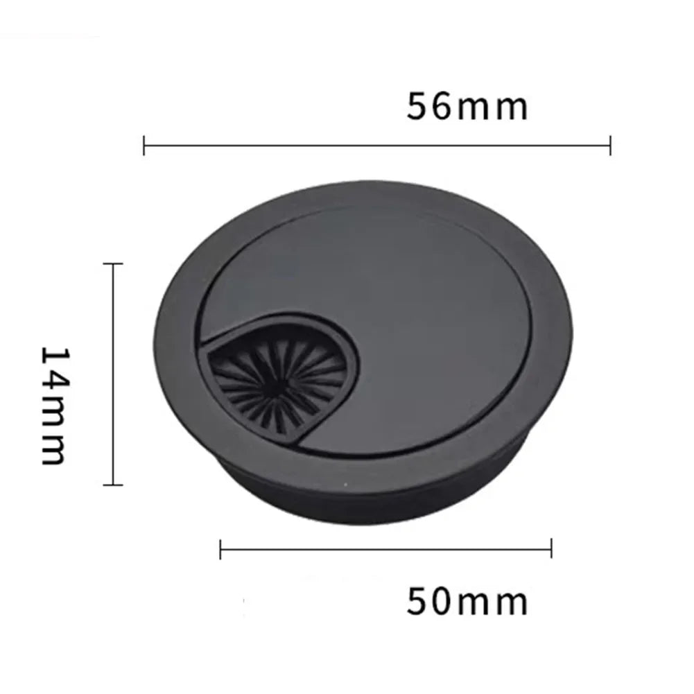 Mm Chrome Brush Cable Hole Cover Convenient Use Desktop Neat Detachable Body Detachable Design Easily Inserted Oasis Select