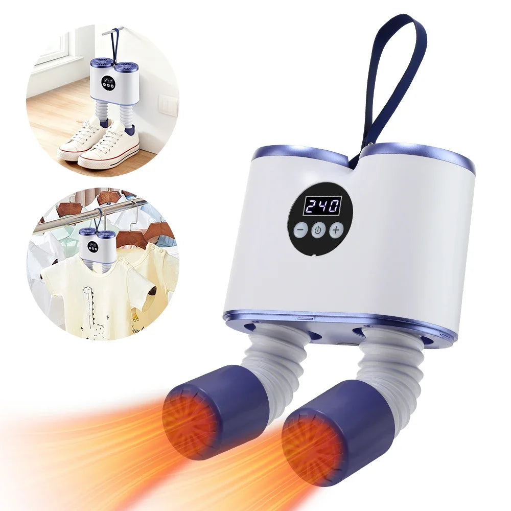 AFDEAL Portable Shoe Dryer | PTC Heat, Timer, Flex Hose