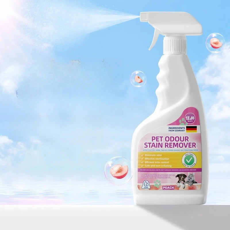 1PC Pet Deodorant Spray Antibacterial Urine Odor Remover Enzyme Decomposition Freshener for Cats and Dogs Pet Supplies Oasis Select White peach