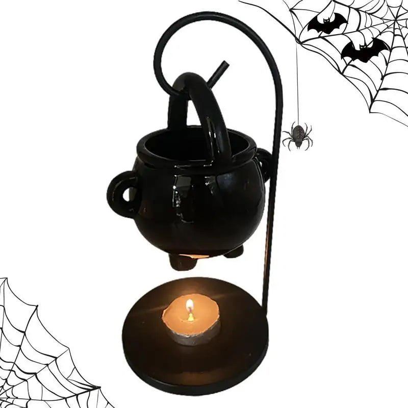 Hanging Cauldron Wax Burner Witch Caldron Pot Candle Holder Witchcraft Supplies Essential Oil Incense Aroma Diffuser Home Decor Oasis Select