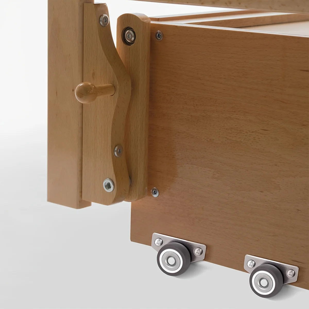 2/4pcs side mounted casters, 1.25 inch small wheels for furniture, drawers, trays, DIY projects, non-rotating, with two screws Oasis Select