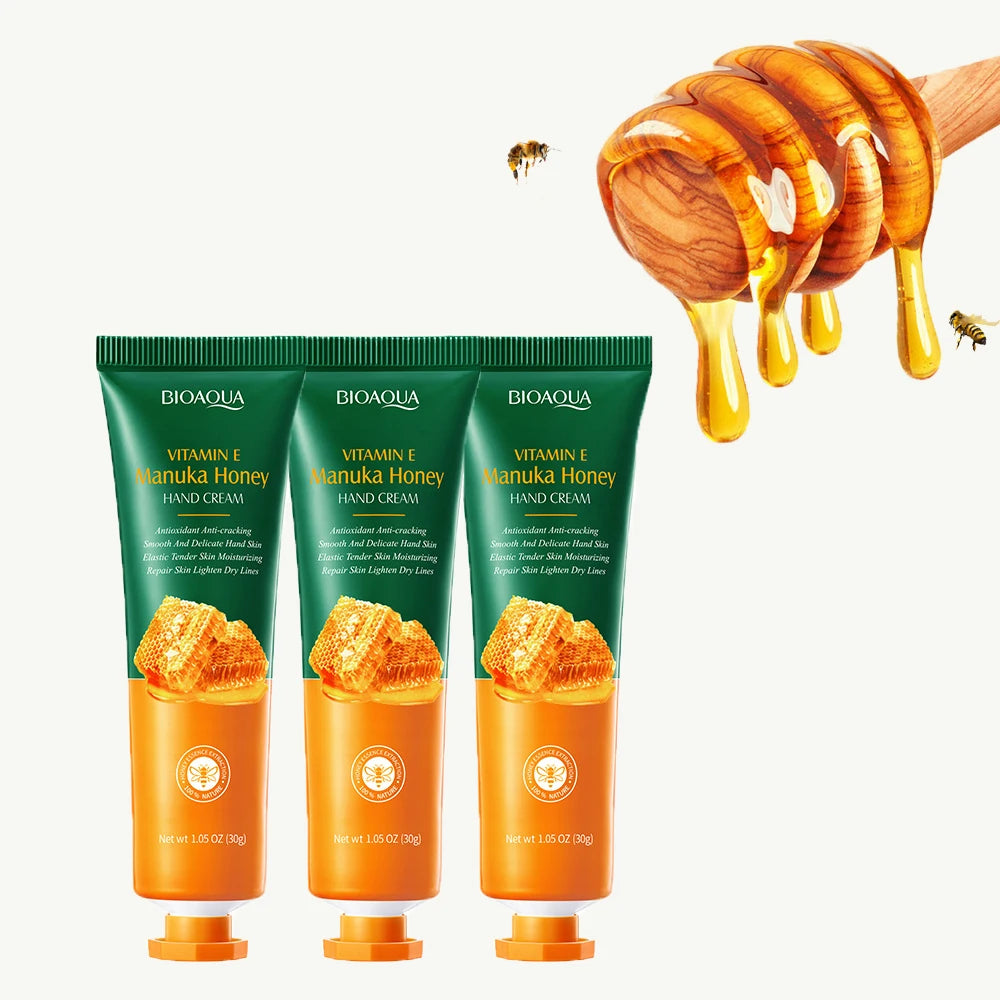 Honey and Vitamin E Hand Cream Moisturizing Lotion, enriched with glycerin, deeply hydrates and repairs dry, cracked hands Oasis Select 3pcs