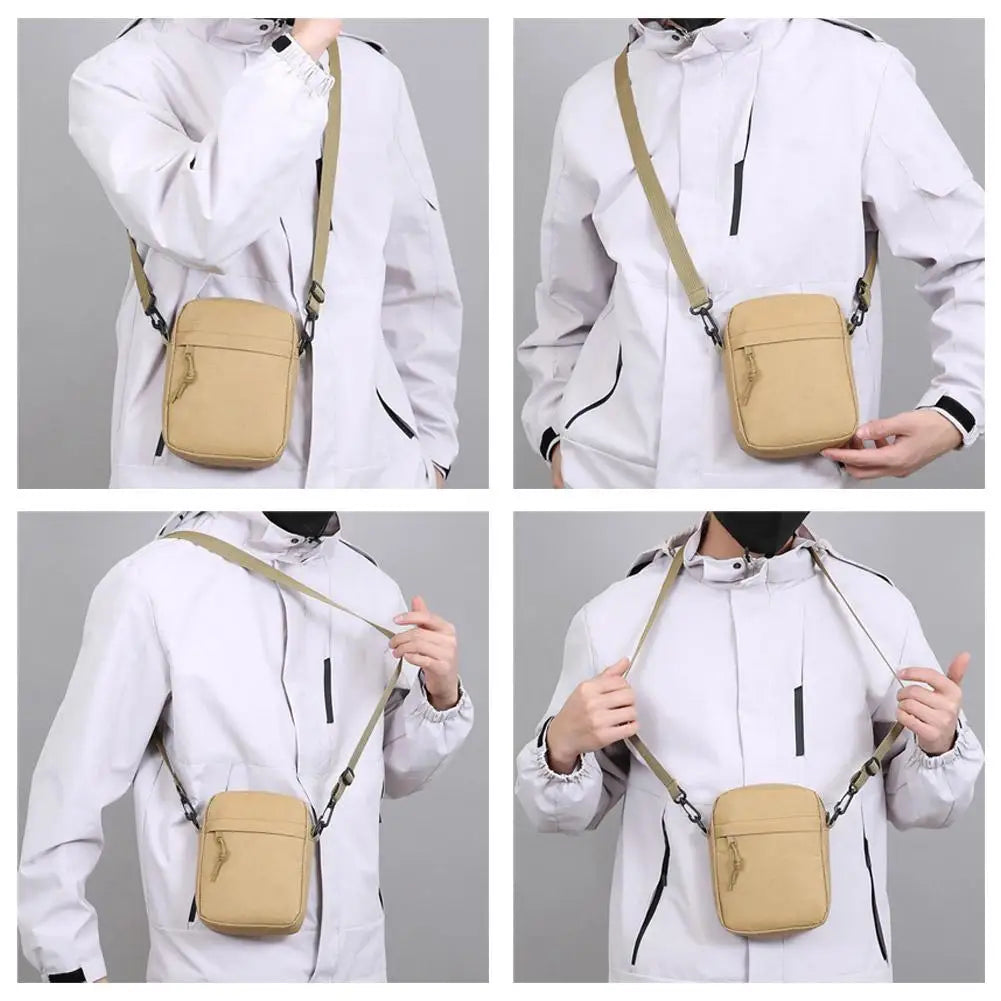 Men's Nylon Crossbody Bag – Minimalist Travel Messenger Bag