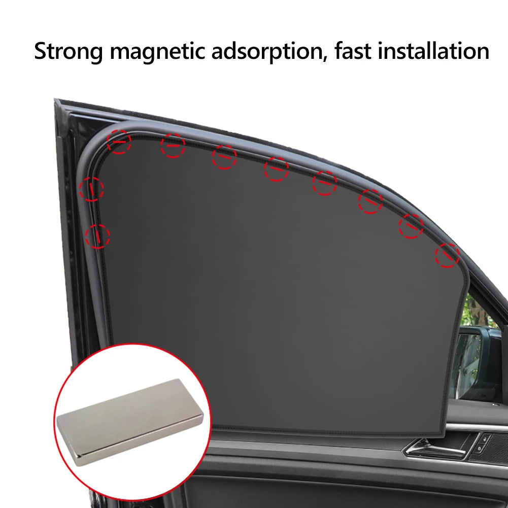 VODOOL Magnetic Car Window Sunshade Curtains – Front & Rear Car Window Sunshade Oasis Select