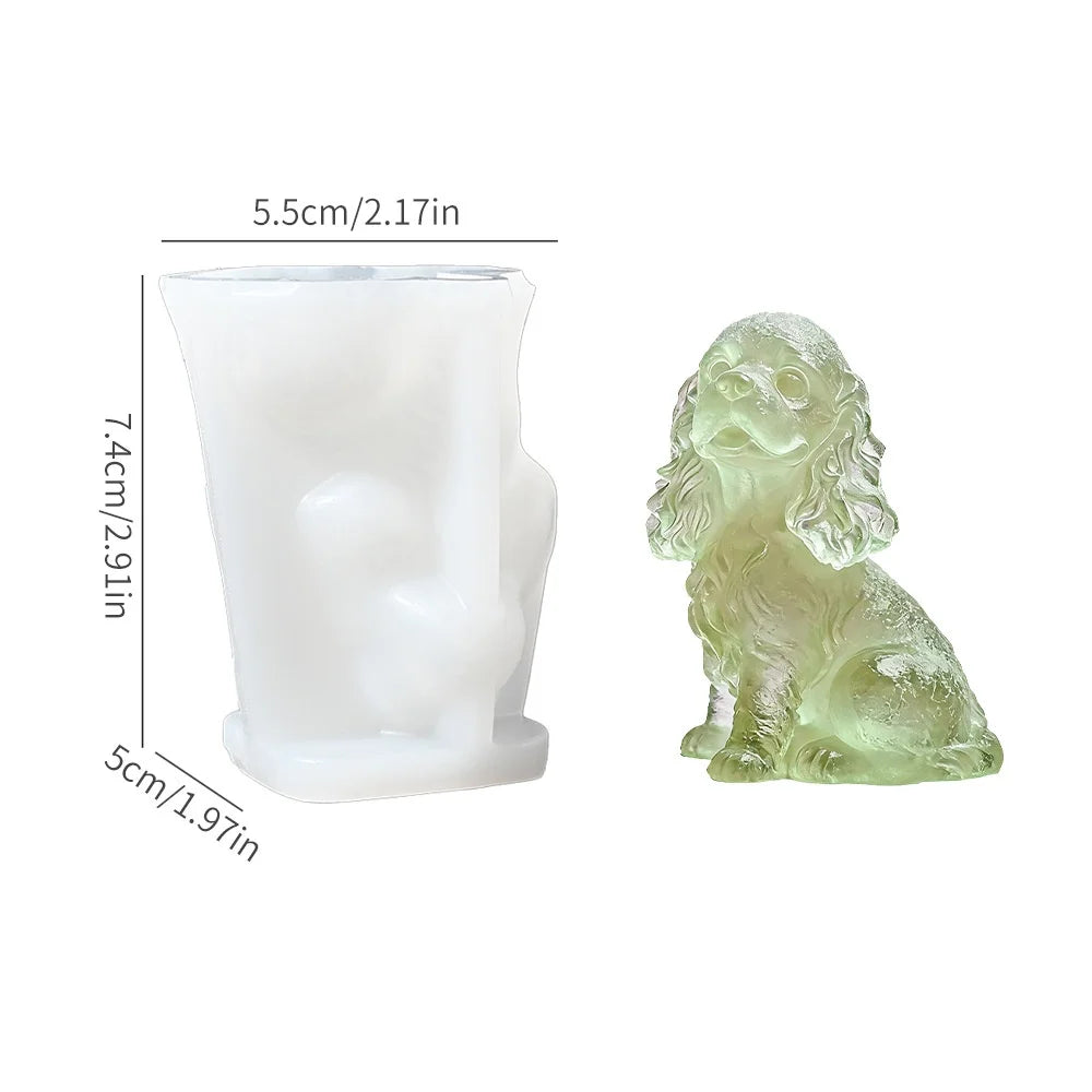 3D French Bulldog Silicone Ice Cube Mold Animal Shaped Candy Chocolate Soap Mold Cute Dog for Coffee Whiskey Cocktails Oasis Select Dog 1