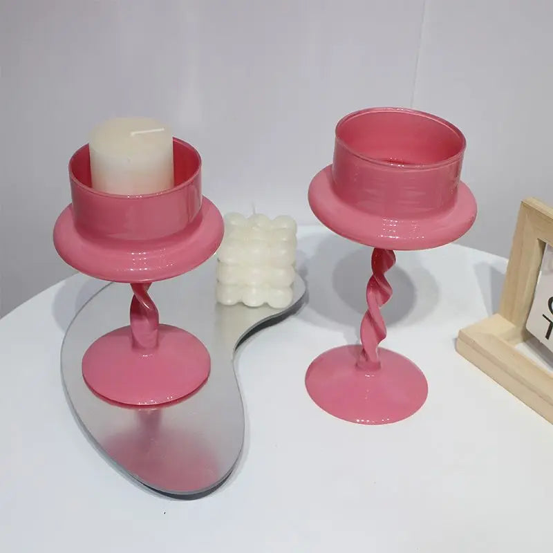 Retro French Tall Candlestick Decoration Home Romantic and Girlish Candlelight Dinner Atmosphere Light Oasis Select