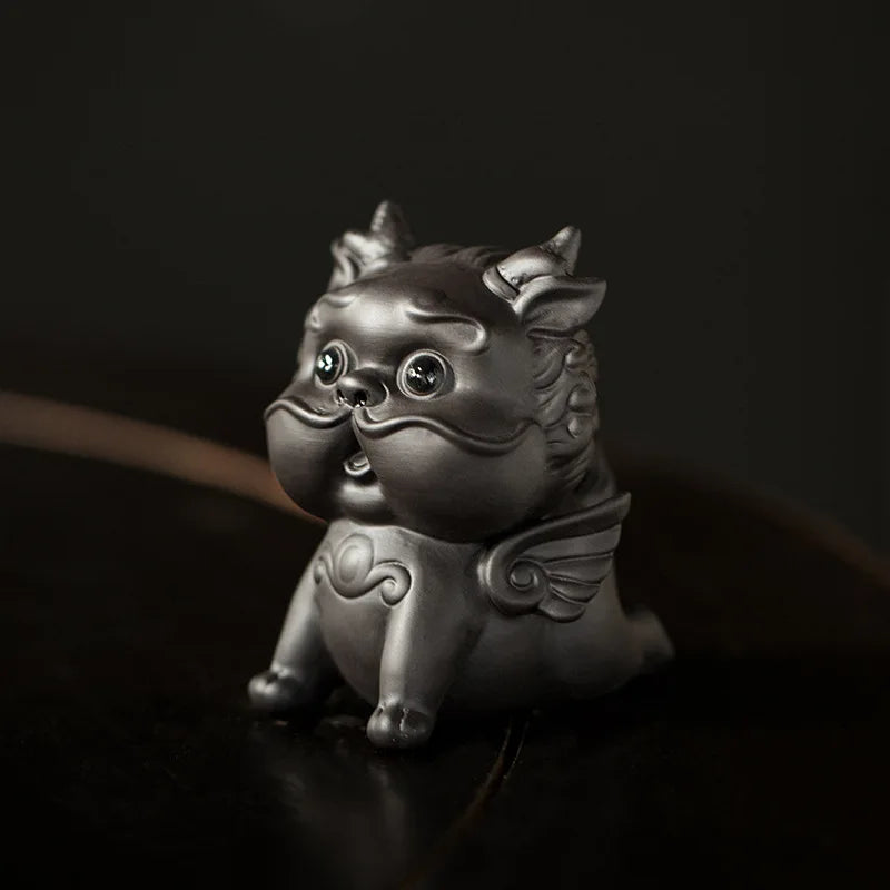 Lucky Purple Clay Cute Pixiu Tea Pet Ornament Premium Nurturable