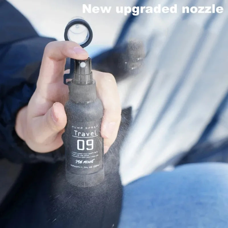 50ml Portable Tactical Spray Bottle Outdoor Camping Hiking Alcohol Dispenser Refillable Empty Bottle Survival Tool Black Oasis Select