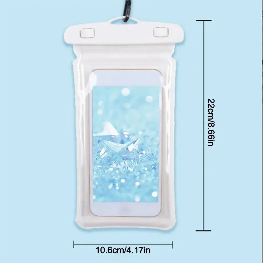 1-20PCS High Transparency Waterproof Phone Pouch with Air Cushion Floating Touch Screen Compatible for Swimming Rafting Beach Oasis Select