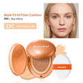 Lakerain Suncreen Cushion Foundation Waterproof Long-lasting Full Coverage Concealer Semi-matte Finish Natural Makeup Cosmetic Oasis Select 15C