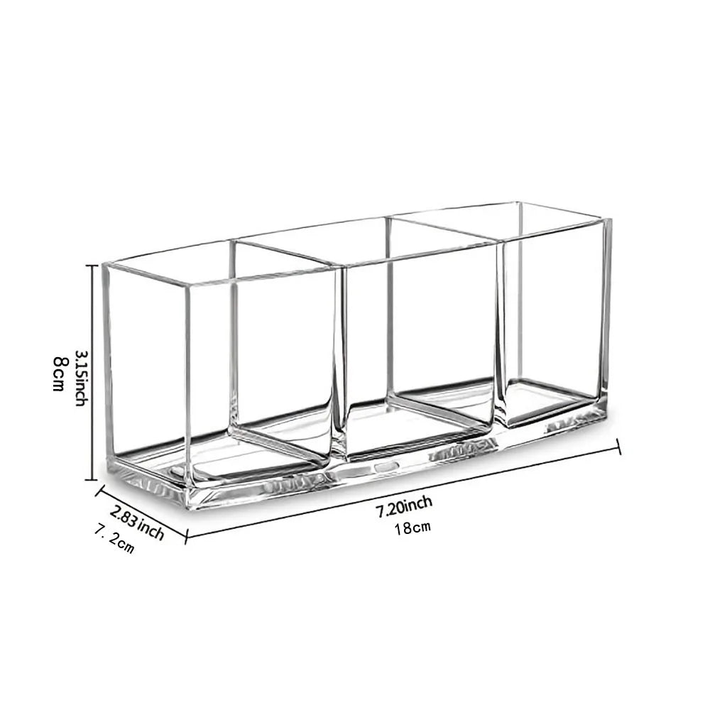 High Quality Clear Makeup Brush Organizer, Acrylic Cosmetics Brushes Storage Holders, Cute Pen and Pencil Holder for Desk Oasis Select Clear