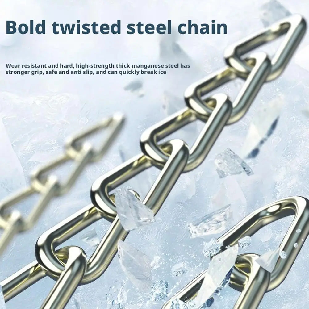 Manganese Steel Tire Snow Chains – Car, Truck & SUV Anti-Skid