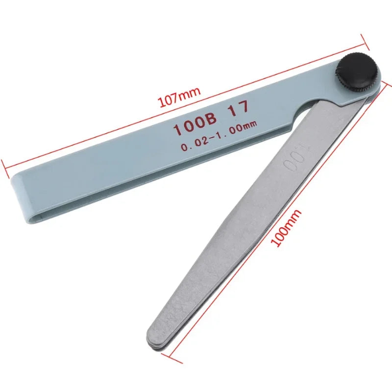 17-Blade Metric Feeler Gauge 0.02–1mm | Engine Valve Tool