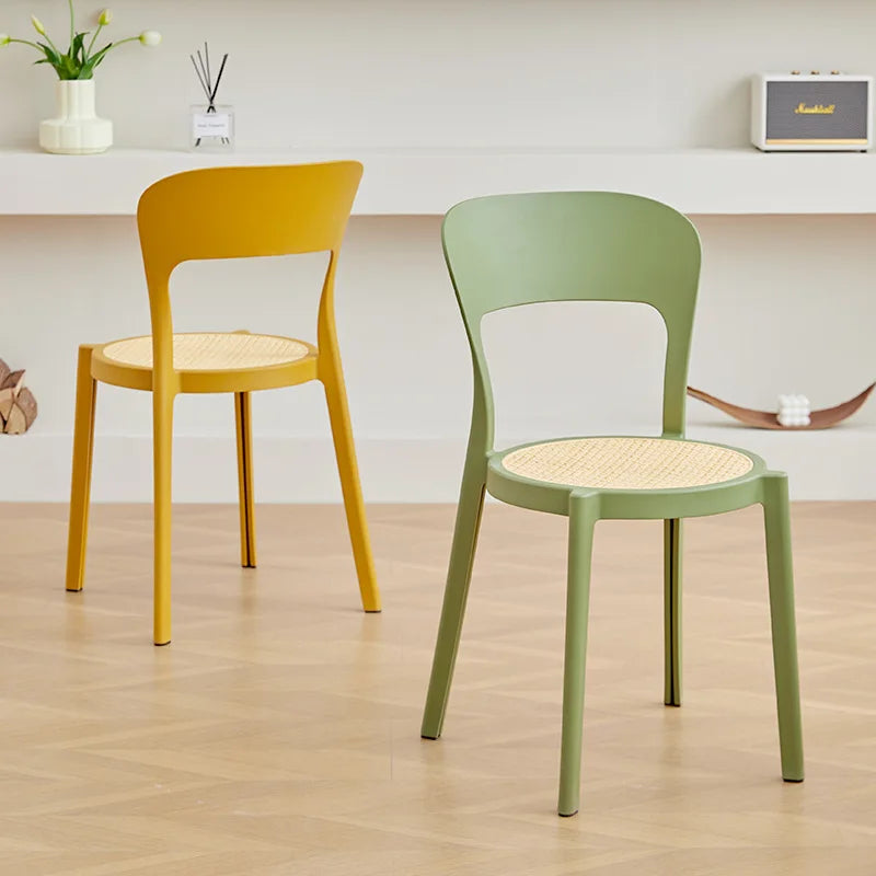 Nordic plastic chair simple dining chair home creative adult back chair modern Internet celebrity stackable desk chair Oasis Select
