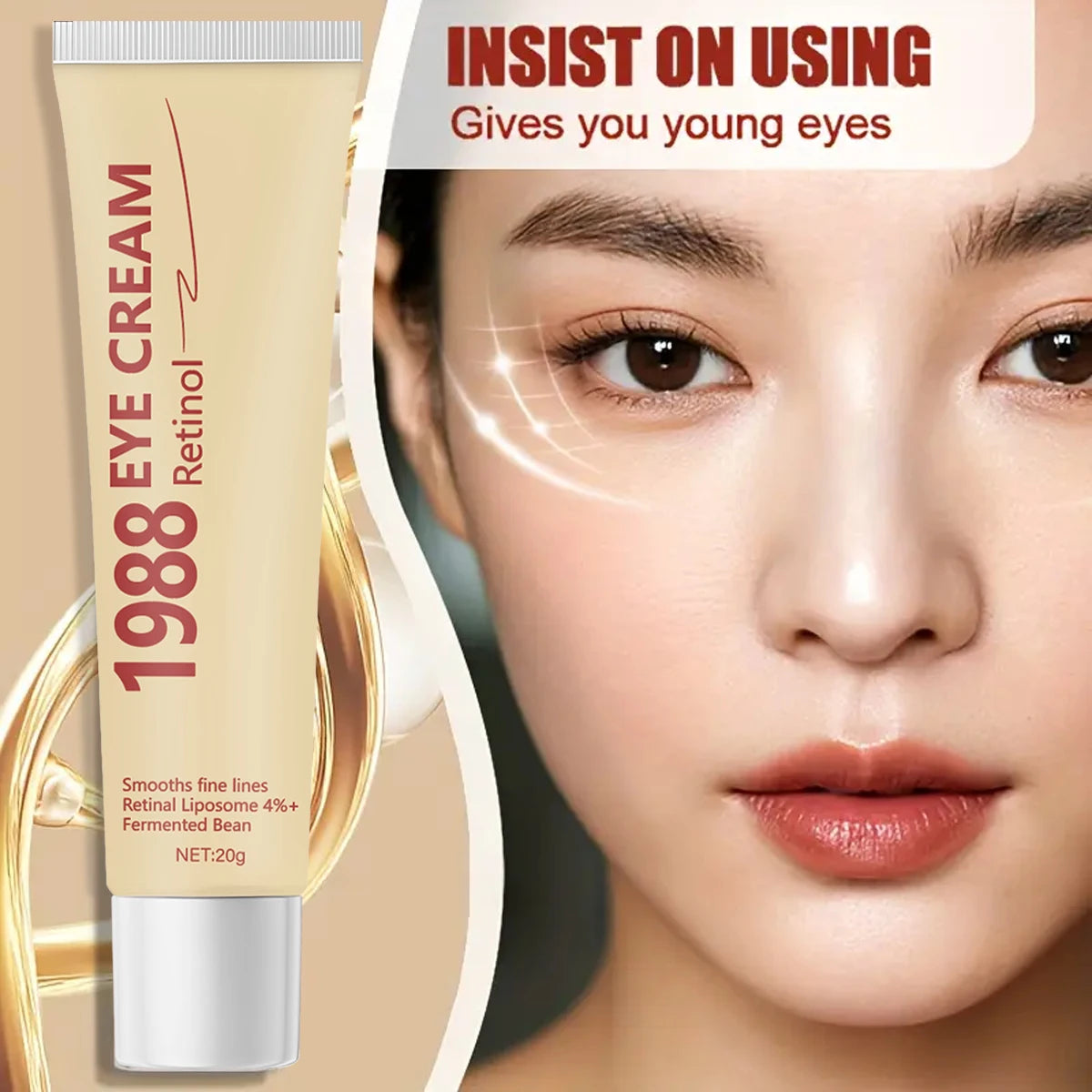 Retinol Eye Cream – 4% Retinal Liposome & Fermented Bean, 20g Retinol Eye Cream Oasis Select