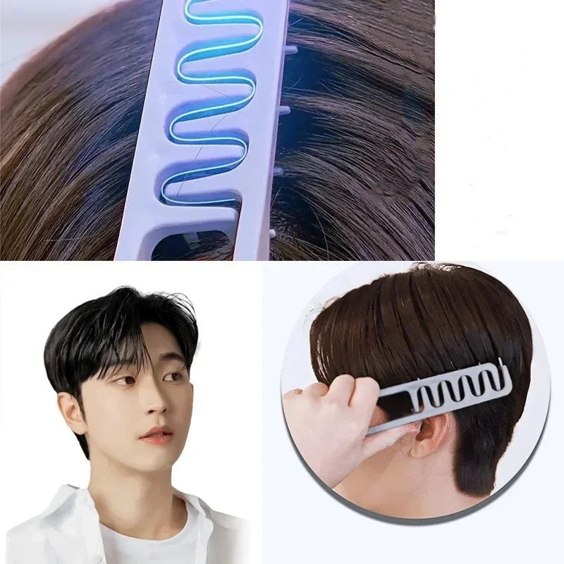 Volumizing Wide-Tooth Hair for Men Fluffy Texture Styling Comb Fluffy Hair Roots Korea Natural Curling A Comb for Hair Care New Oasis Select