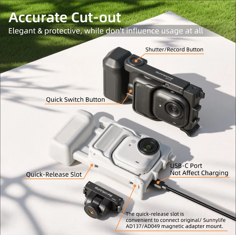 Sunnylife Street Photography Grip for Insta360 GO Ultra