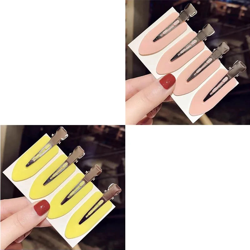 4 8 No Bend Seamless Hair Clips Side Bangs Barrette Makeup Washing