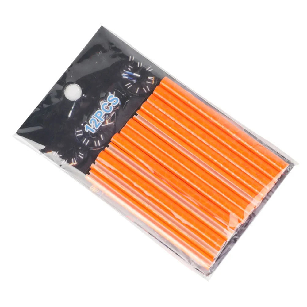 Bike Reflective Stickers Cycling ABS Material Bicycle Colorful DIY Easy To Install Retroreflective Optical Effect Oasis Select Orange