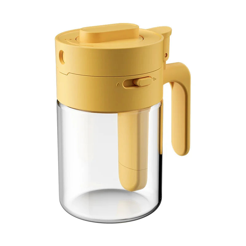 SU Household Kitchen Moisture-Proof Seasoning Jar Salt Container 2 In 1 Glass Spice Bottle Spoon Separation Glass Seasoning Can Oasis Select A4