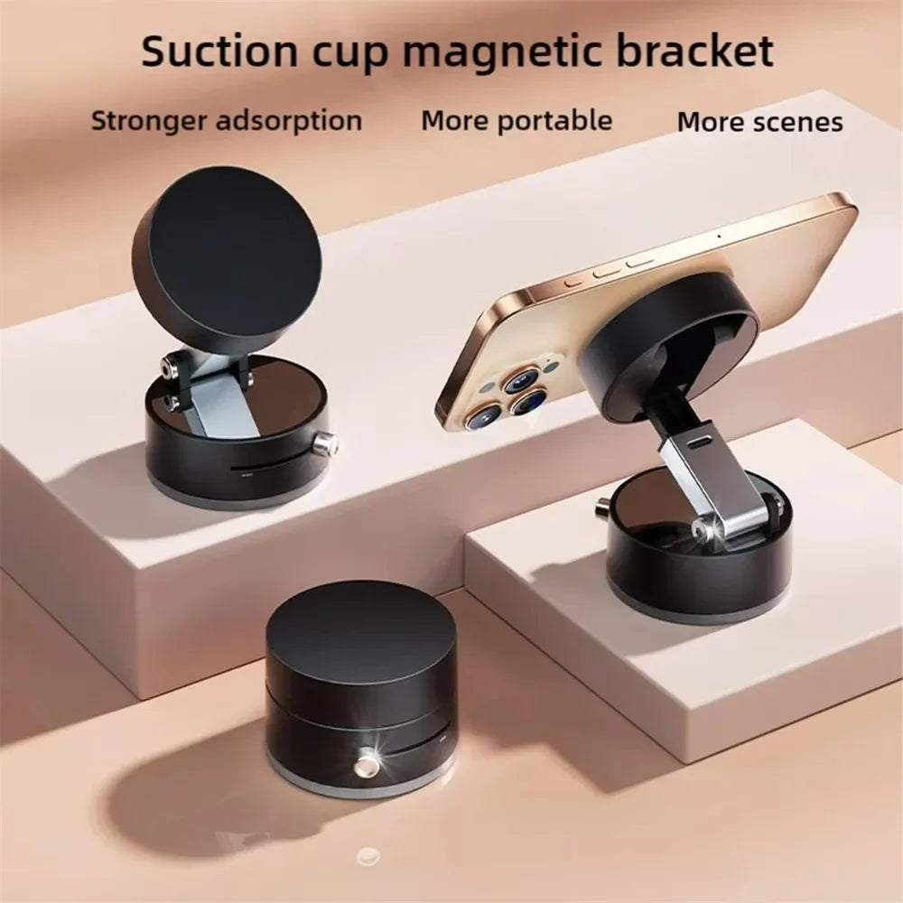 Magnetic Mobile Phone More Portable Vacuum Bracket Adjustable Double-Sided Suction Cup Holder Lazy Stand For All Smartphone Oasis Select