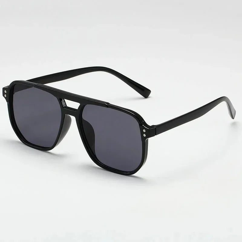Vintage Men Women Big Sunglasses Men Square Shades Unisex Sun Glasses Black Lense Male Female Sunglasses UV400 Glasses Oasis Select black